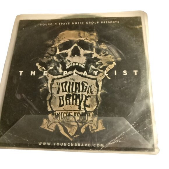 Young N Brave Playlist BMG Rapper King Louie Rico Bandana Signed Young Ace CD - Picture 3 of 5